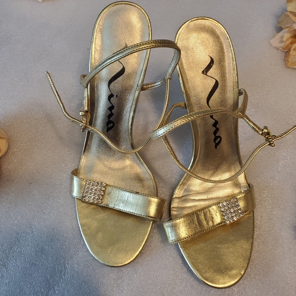 Nina wedges heels color gold good condition - Picture 5 of 12